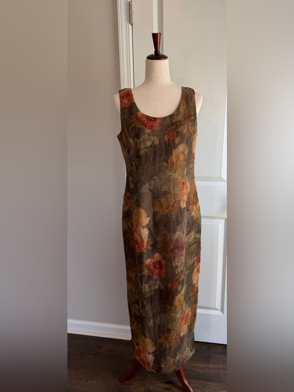 Virgo II Women’s Vintage Floral Muted Maxi Dress Size 10